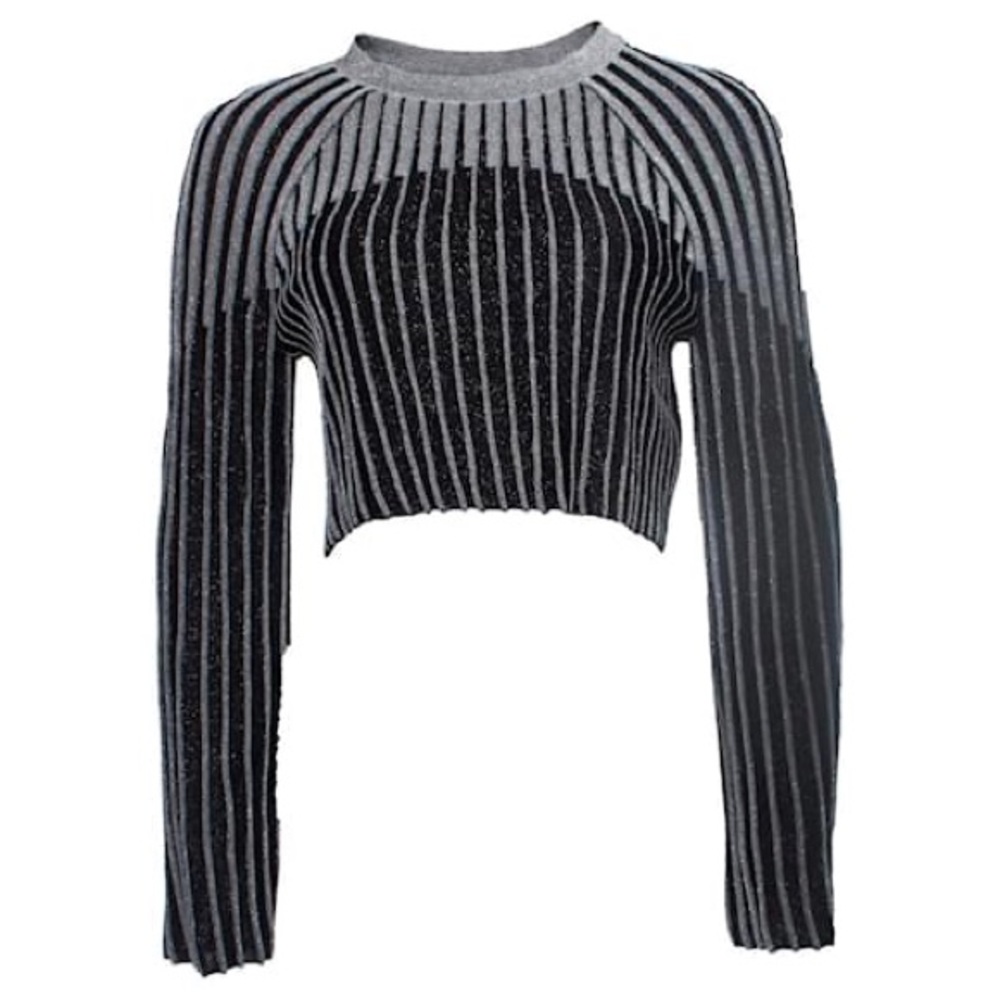 NWOT Balmain metallic cropped sweater